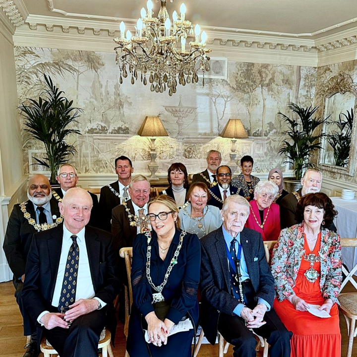 Lancashire Best Kept Village Competition 2024 - Winners Presentation - Lancashire Mayors with Edwin Booth, Finals Judge