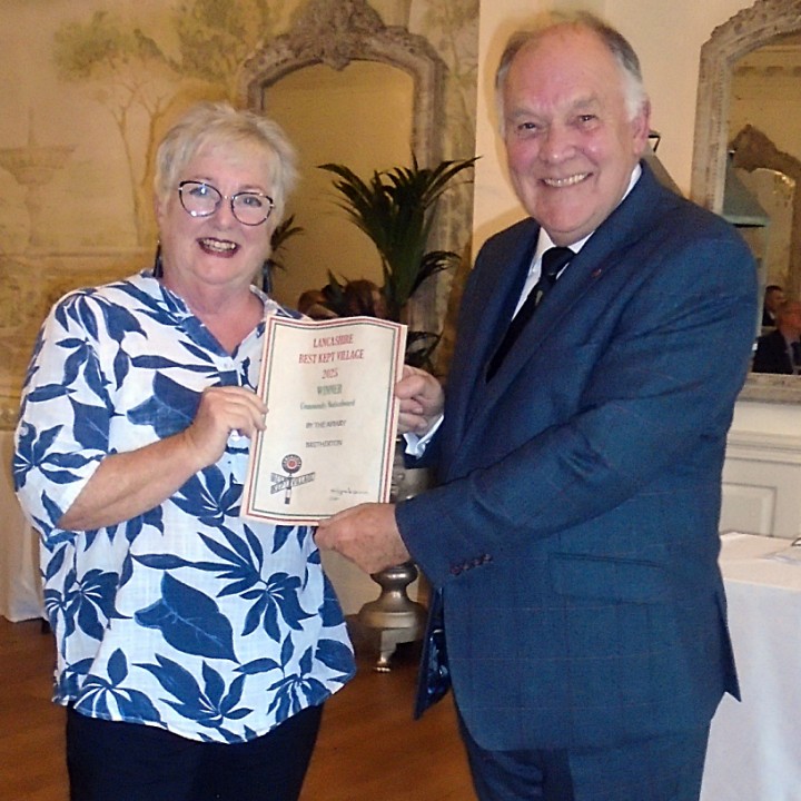Lancashire Best Kept Village Competition 2025 - Winners Presentation - Outstanding Features - Community Noticeboard - By The Apiary, Bretherton